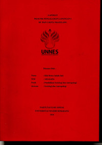 Image of laporan Praktik Pengalaman lapangan 2 di MAN 1 Kota Magelang