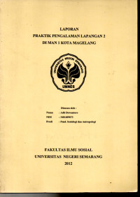 Image of Laporan Praktik Pengalaman Lapangan 2 di MAN 1 Kota Magelang