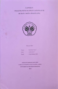 Image of Laporan Praktik Pengalaman Lapangan II di MAN 1 Kota Magelang