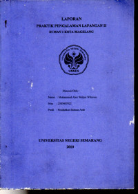 Image of Laporan Praktik Pengalaman Lapangan II di MAN 1 Kota Magelang