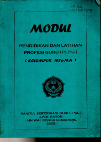 Image of Modul Pendidikan dan Latihan Profesi guru (PLPG) Kelompok MTS-MA